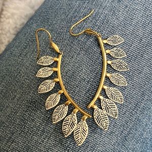 Stella & Dot Leaf Dangle Earrings